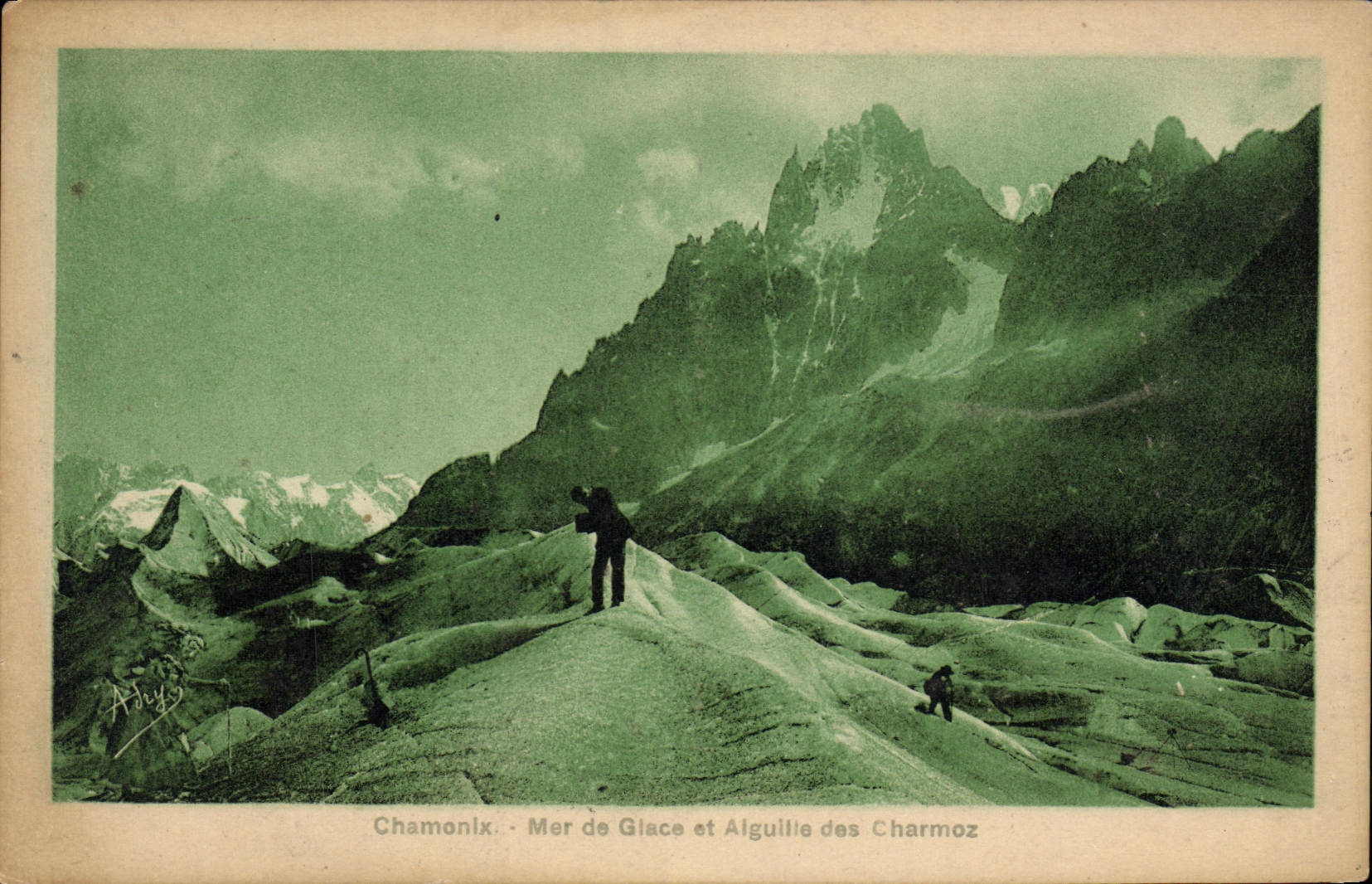 CPA Chamonix Mer De Glace et Aiguille Des Charmoz