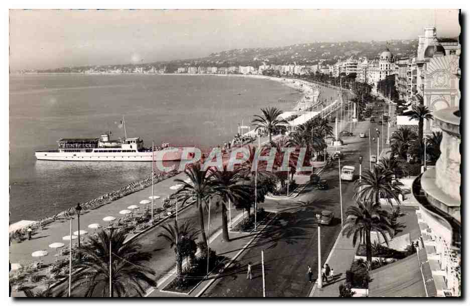 CPA La Cote D'Azur Nice La Promenade Des Anglais Embarcadere Le Gallus