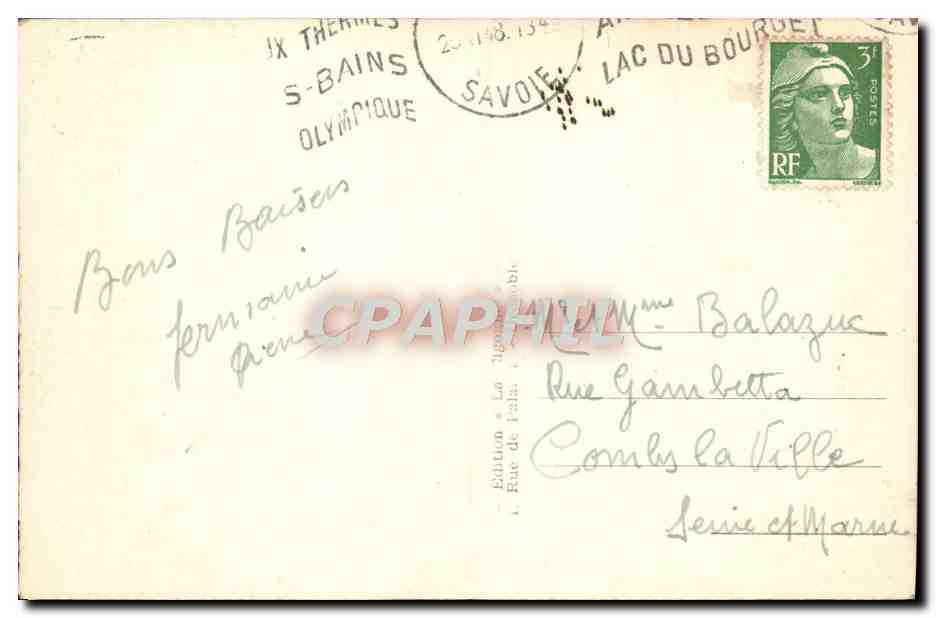 CPM Aix Les Bains Vue Generale De La Plage — Verso