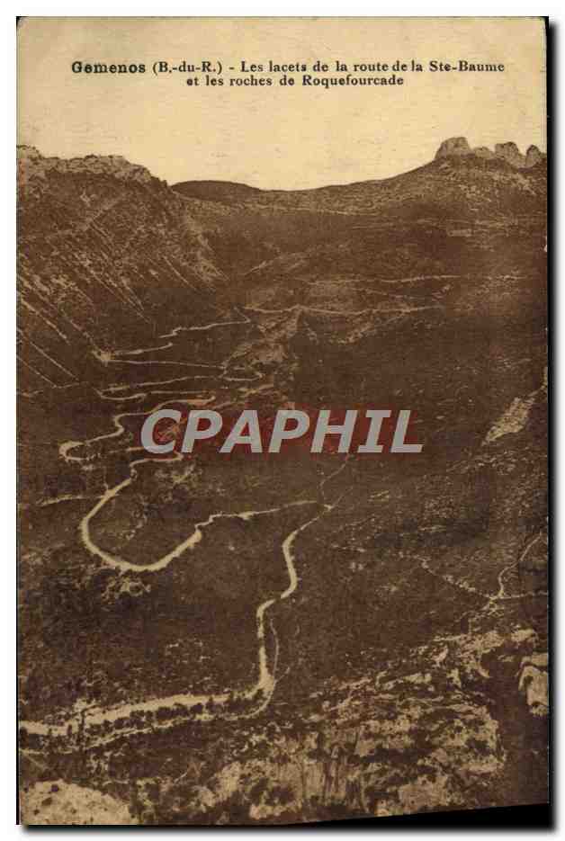 Gémenos (B.-du-R.) — Les lacets de la route de la Ste-Baume et les roches de Roquefourcade — Édition Maxime Cullié, Toulon