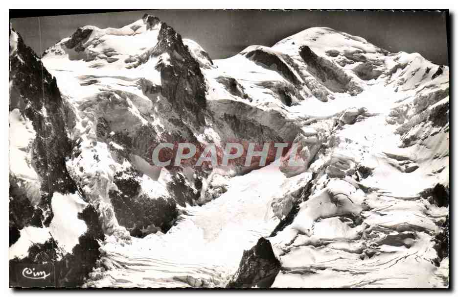 CPM Chamonix Mt Maudit Mt Blanc Grands mulets Vue aerienne