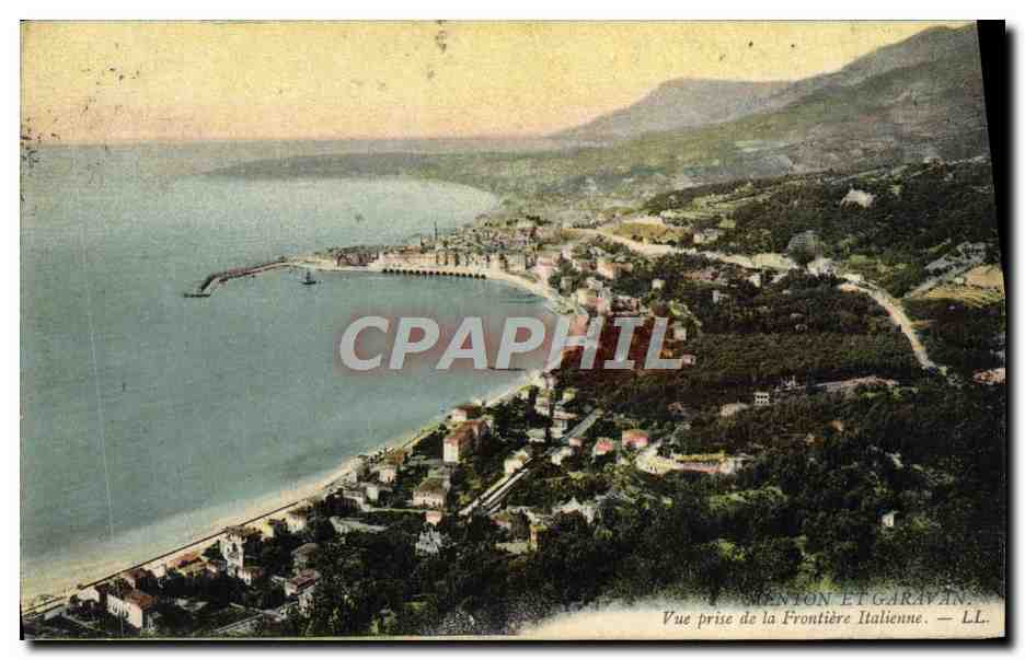 CPA Menton et Garavan Vue prise de la frontiere italienne 