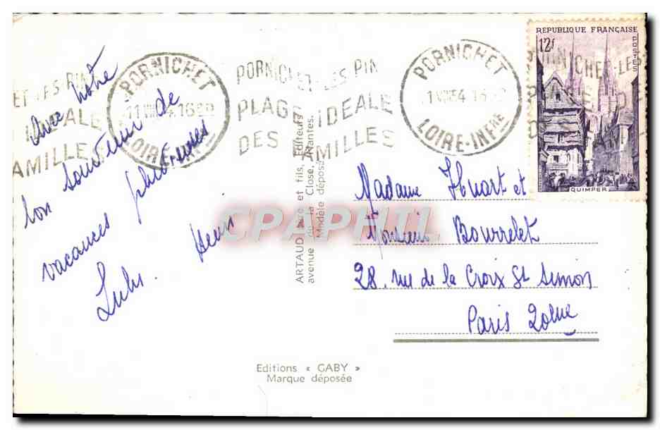CPM La Baule Boulevard Hennecard Darlu Esplanade du casino  — Back