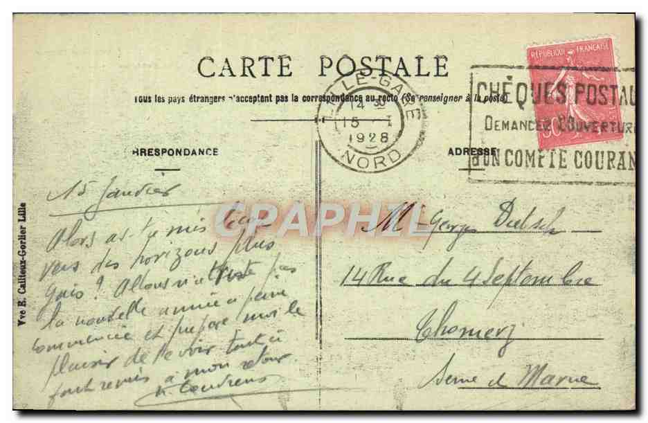 CPA Lille L'ancienne Bourse Vue d'ensemble — Rückseite