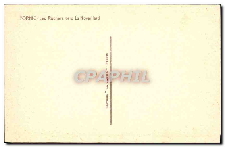 CPA Pornic Les Rochers Vers La Noveillard — Back