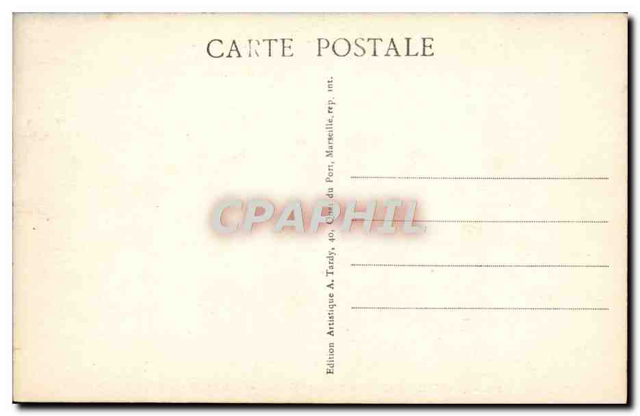 CPA Marseille La Roseraie Du Parc Borely — Rückseite