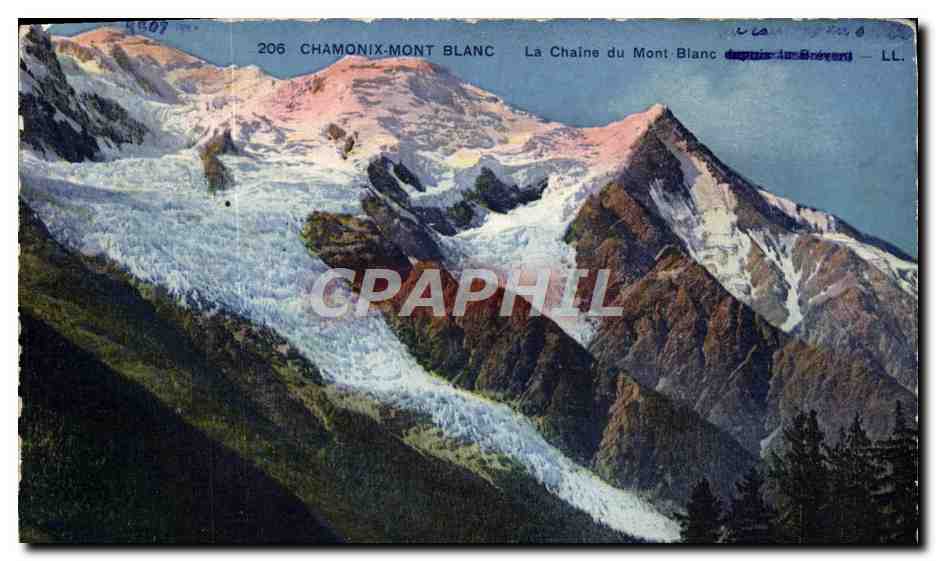 CPA Chamonix Mont Blanc La Chaine Du Mont Blanc