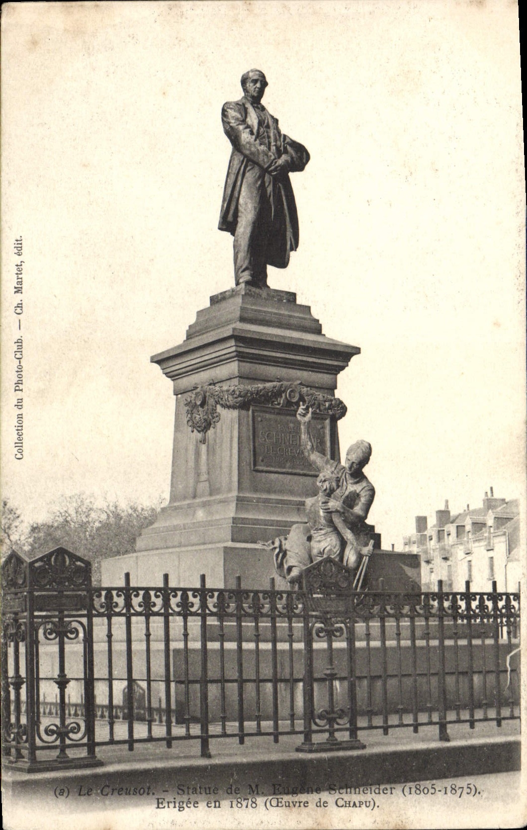Le Creusot — Statue de M. Eugène Schneider (1805-1875) — Érigée en 1878 (Œuvre de Chapu).