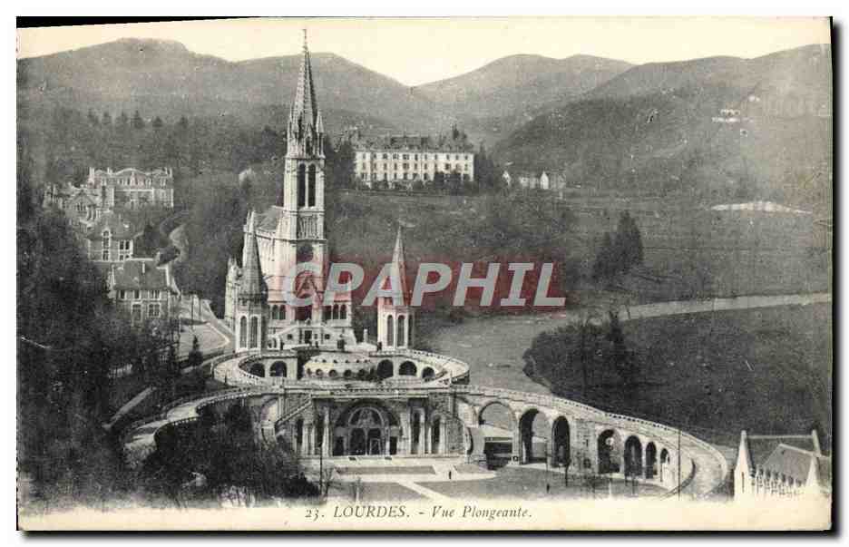 CPA Lourdes Vue Plongeante