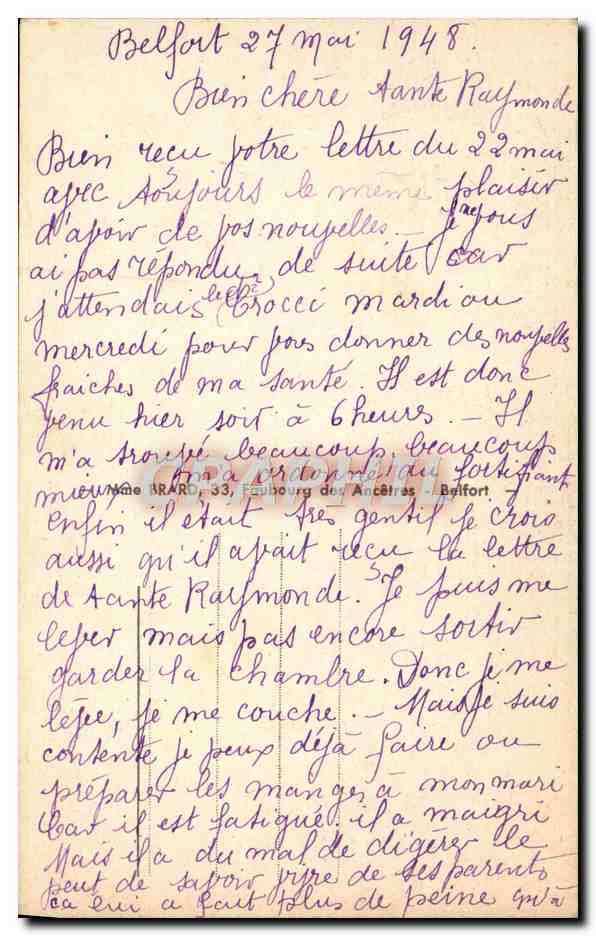 CPA Belfort Lion — Verso