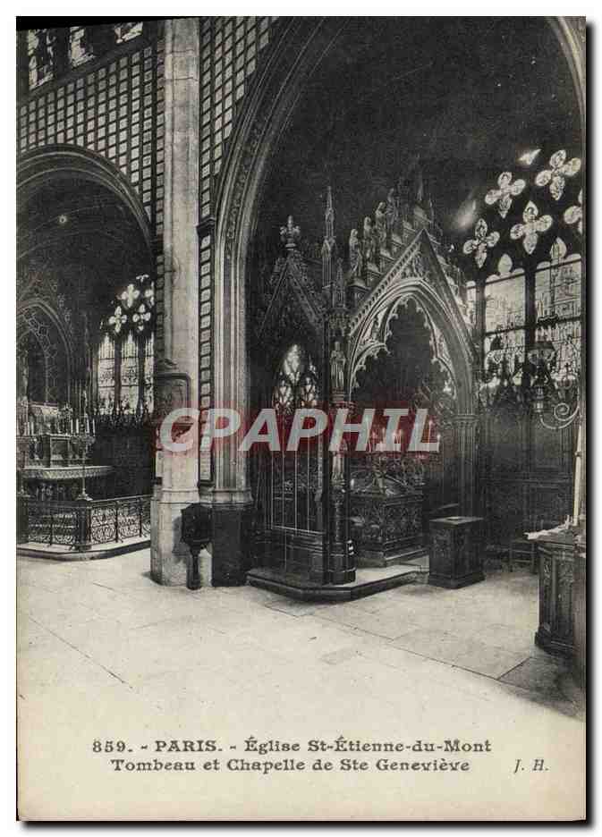 CPA Paris Eglise St Etienne du Mont Tombeau et Chapelle de Ste Genevieve