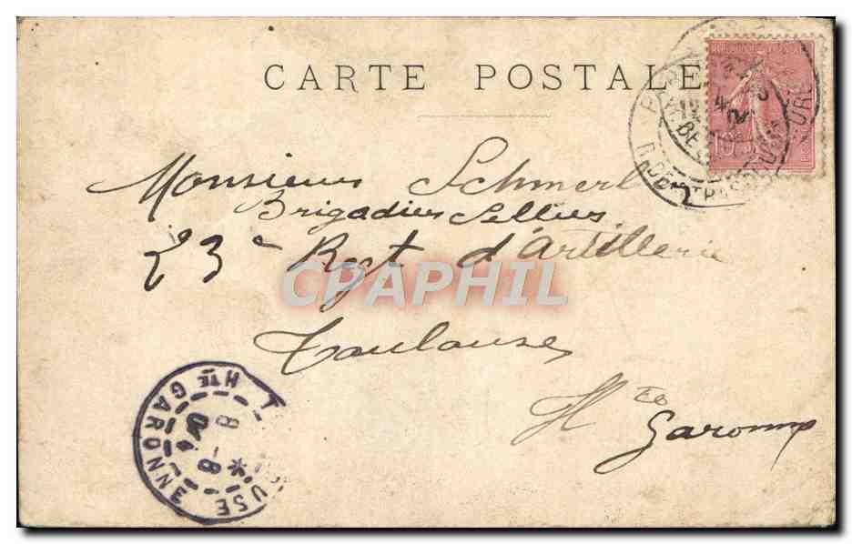CPA Paris Monument de Gambetta — Verso
