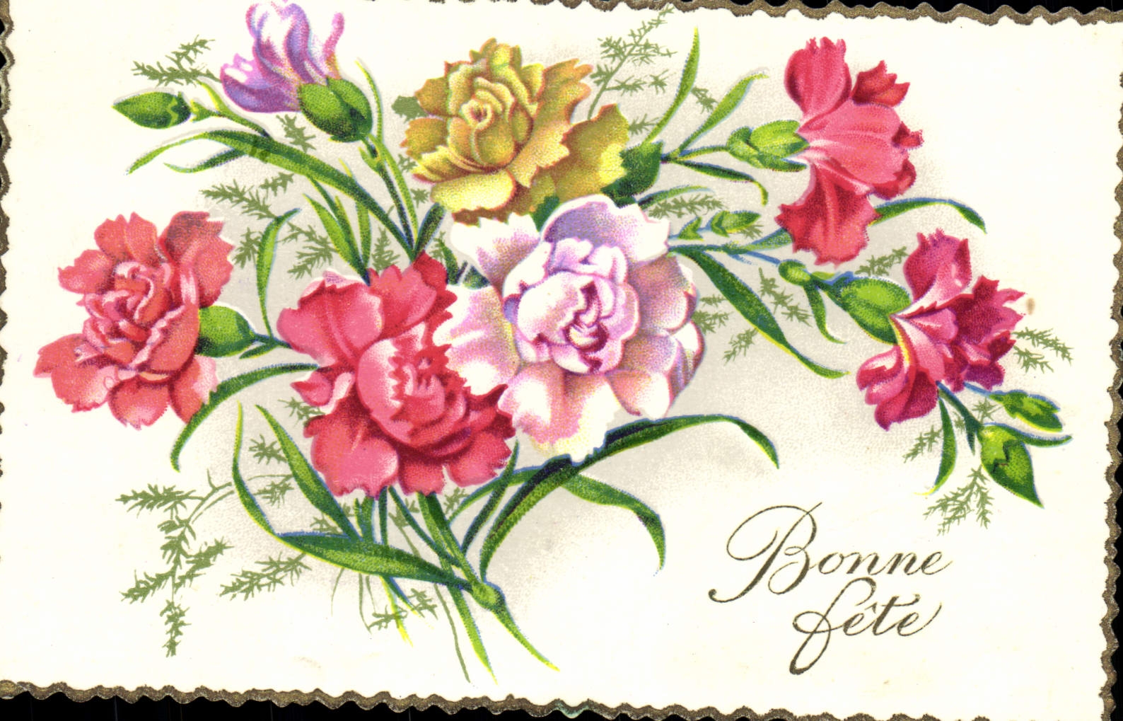 CPA Bonne Fete Fleurs