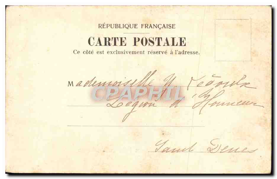 CPA Paris La Cascade du Bois de Boulogne — Verso