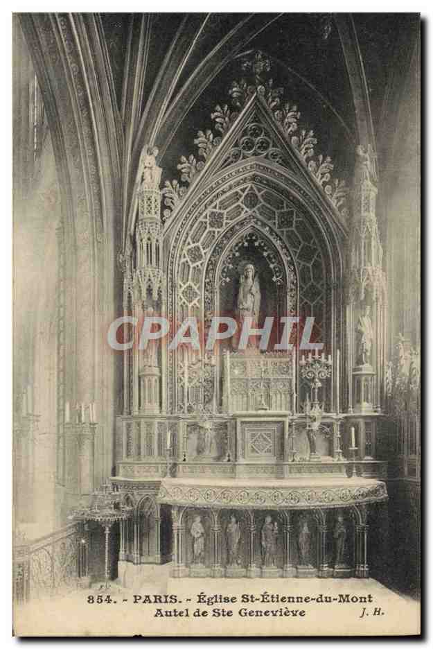 CPA Paris Eglise St Etienne du Mont Autel de Ste Genevieve