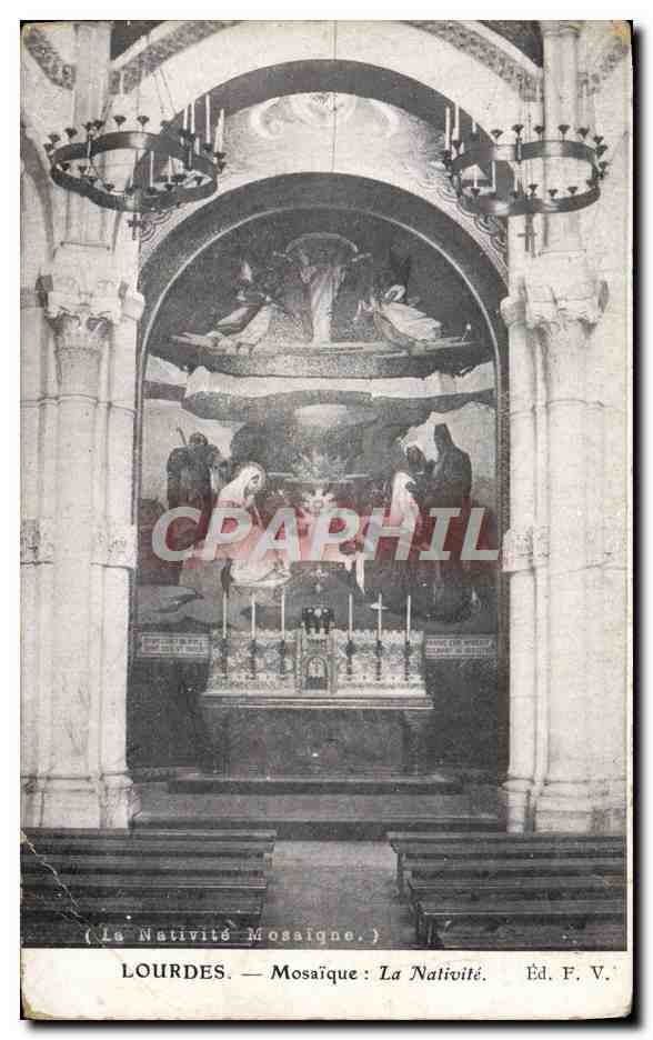 CPA Lourdes Mosaique La Nativite