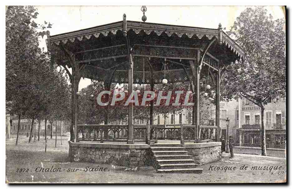 CPA Chalon sur Saone Kiosque de musique