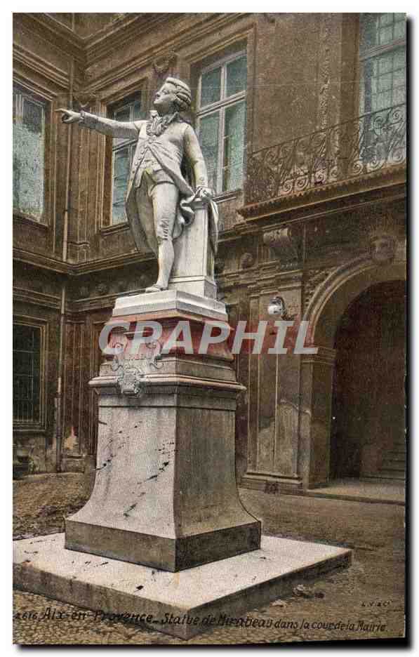 Aix-en-Provence — Statue de Mirebeau dans la cour de la Mairie — Éditeur : L. VACO