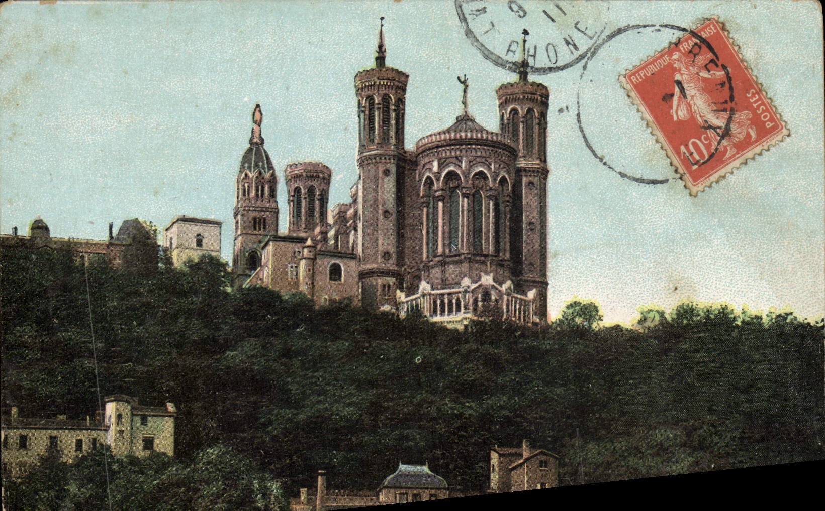 Basilique Notre-Dame de Fourvière — Lyon — éditée par la Société des Cartes Postales de Lyon