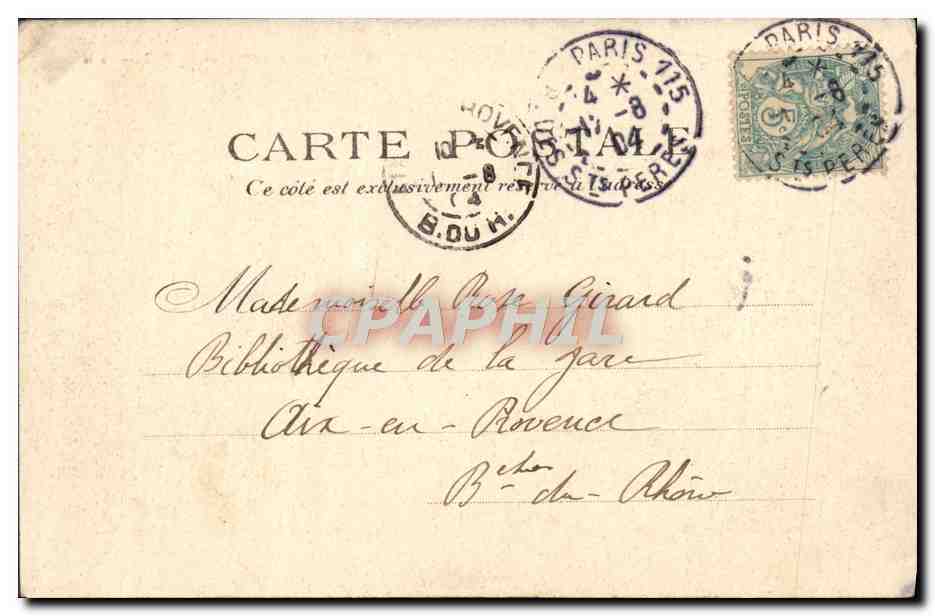 CPA Paris Les Buttes Chaumont Le Belvdere Er Le Pont de briques — Rückseite