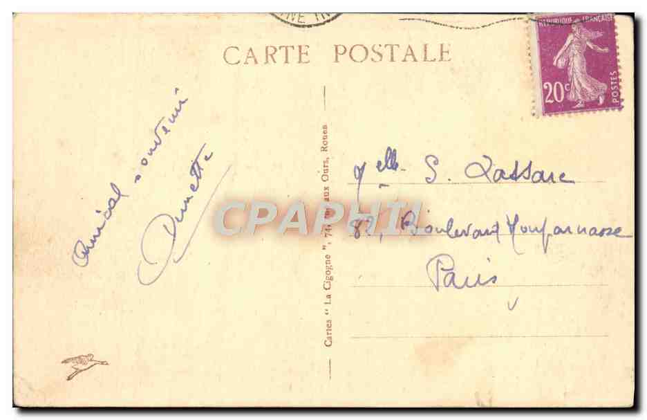 CPA Rouen Palais de Justice — Verso