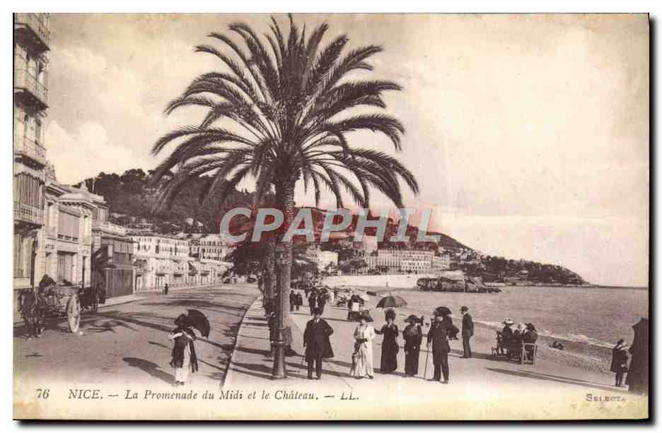 CPA Nice La Promenade du Midi et le Chateau