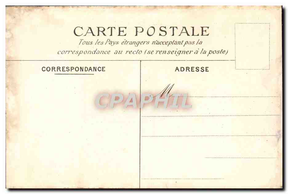CPA Paris Senat Le pavillon Ouest sur le jardin — Rückseite