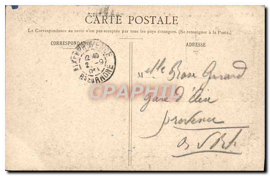 CPA Lourdes Vuc de la Gare Supericure du Funiculaire du grand Jer — Rückseite