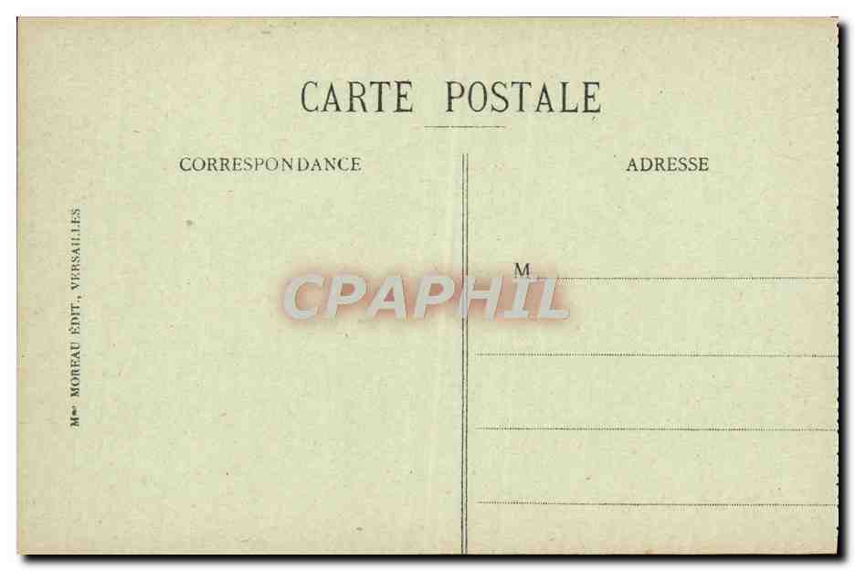 CPA Versailles Le parc Combat des animaux et allee des Trois Fontaines  — Back