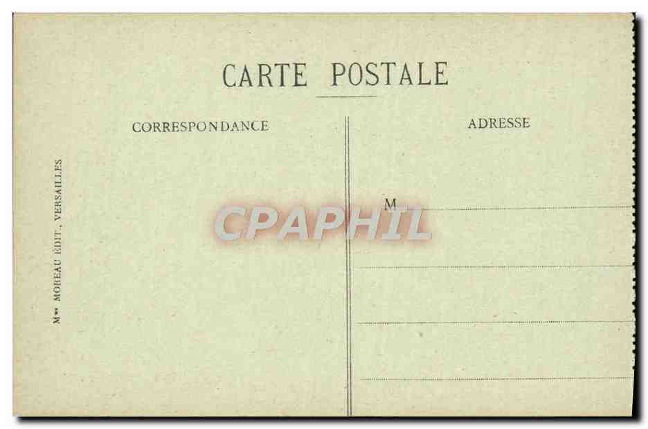 CPA Versailles Le Parc Allee des Marmouset — Verso