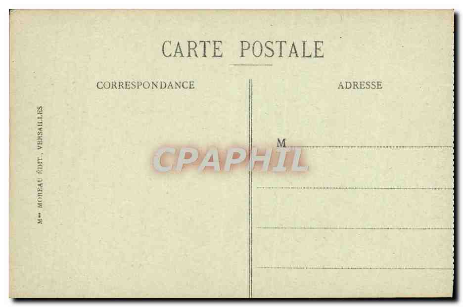 CPA Versailles Facade du Palais  — Verso