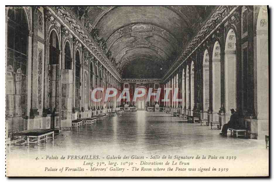 CPA Versailles Galerie des Glaces Salle de la Signature de la Paix