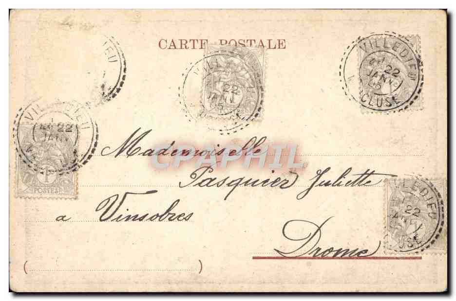 CPA Fantaisie Femme  — Rückseite