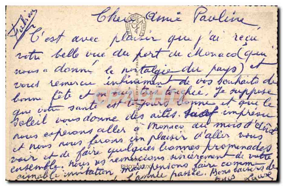 CPA Paris Notre Dame — Verso