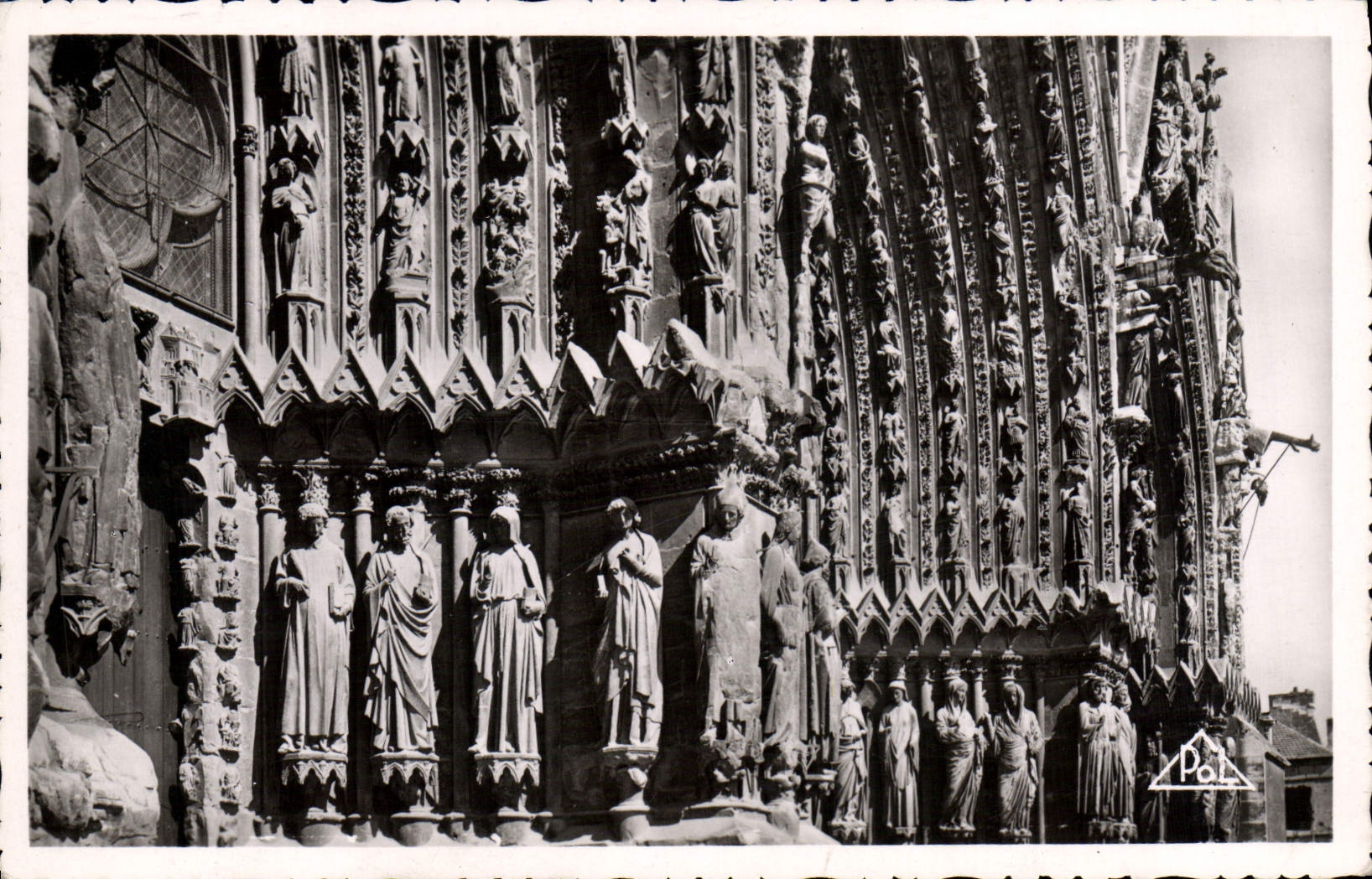 CPA Reims La Cathedrale Portail de la Facade Principale
