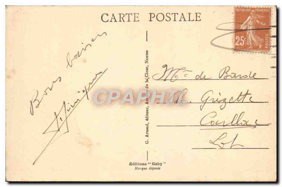 CPA Carcassonne La Cite L'Avant Porte de L'Aude — Verso