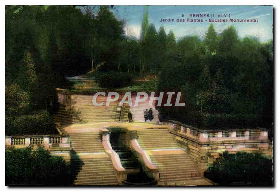 Rennes (Il-et-V.) - Jardin des Plantes - Escalier Monumental