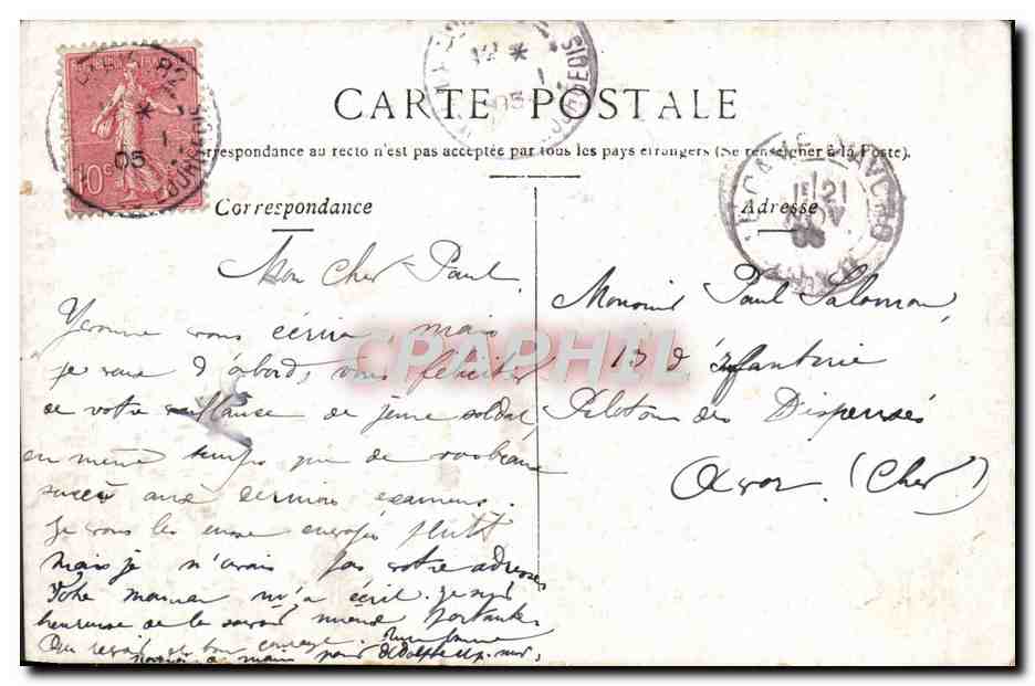CPA Paris Saint Chapelle Au Palais De Justice — Verso