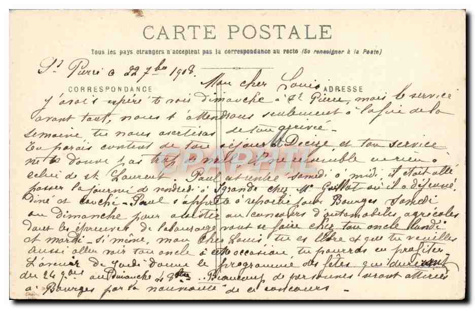 CPA Vichy Eglise de Souvigny Tombeau de Charles 1er Duc de Bourbon et Agnes de Bourgogne — Rückseite