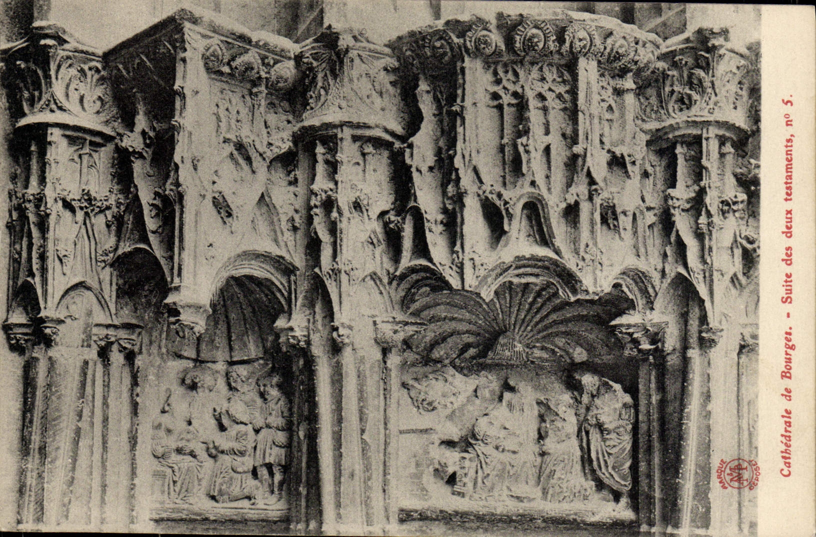 CPA Cathedrale de Bourges Facade Suite des Deux testaments