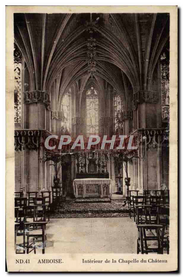 CPA Amboise Interieur de la Chapelle du Chateau
