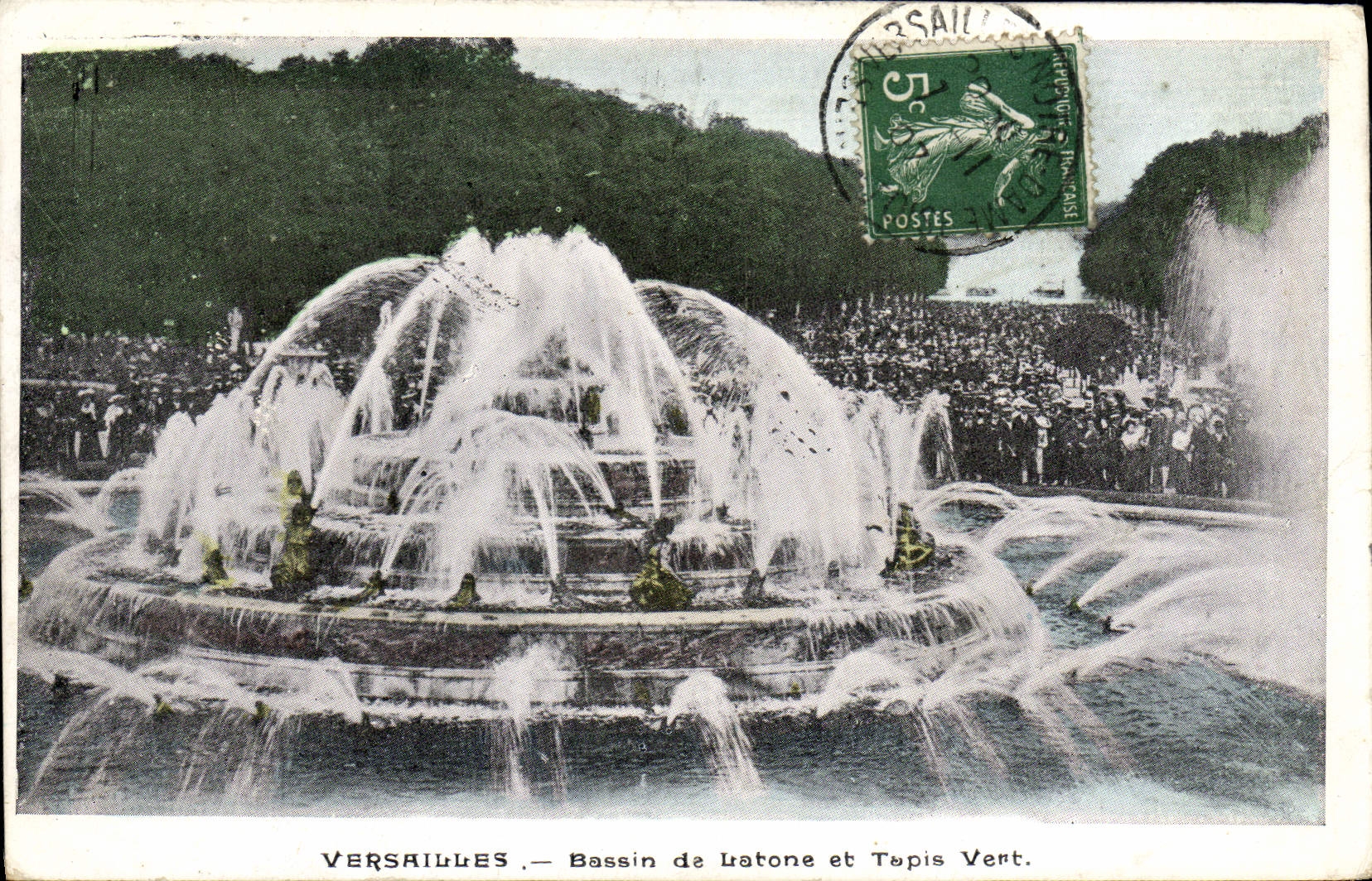 Versailles — Bassin de Latone and Tapis Vert — unknown publisher, series number not visible