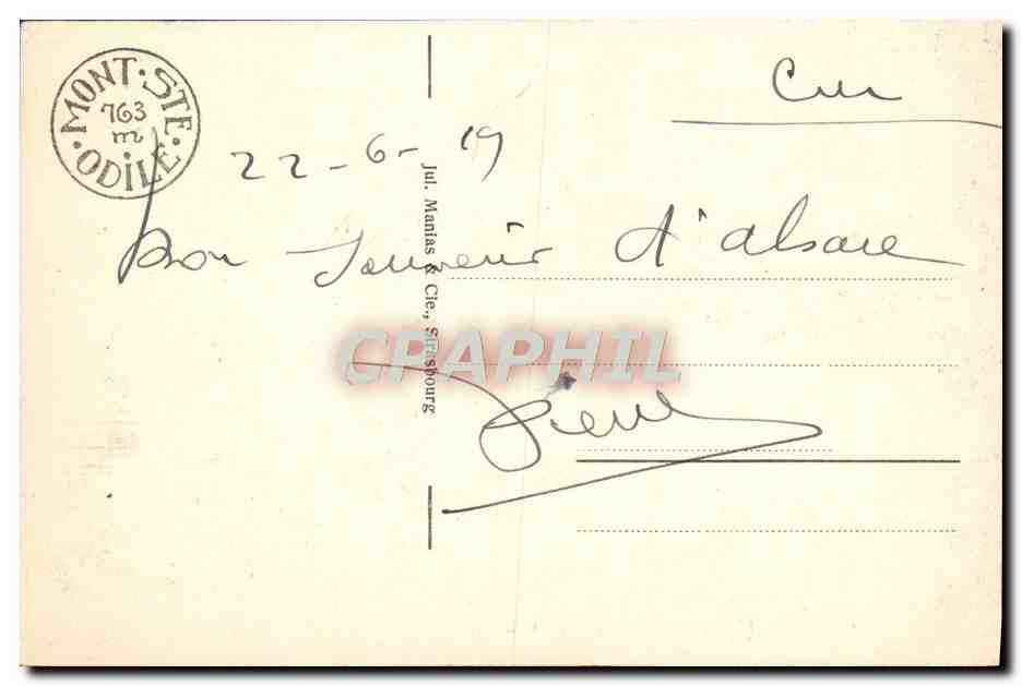 CPA Mont Saint Odile Porte romaine — Verso