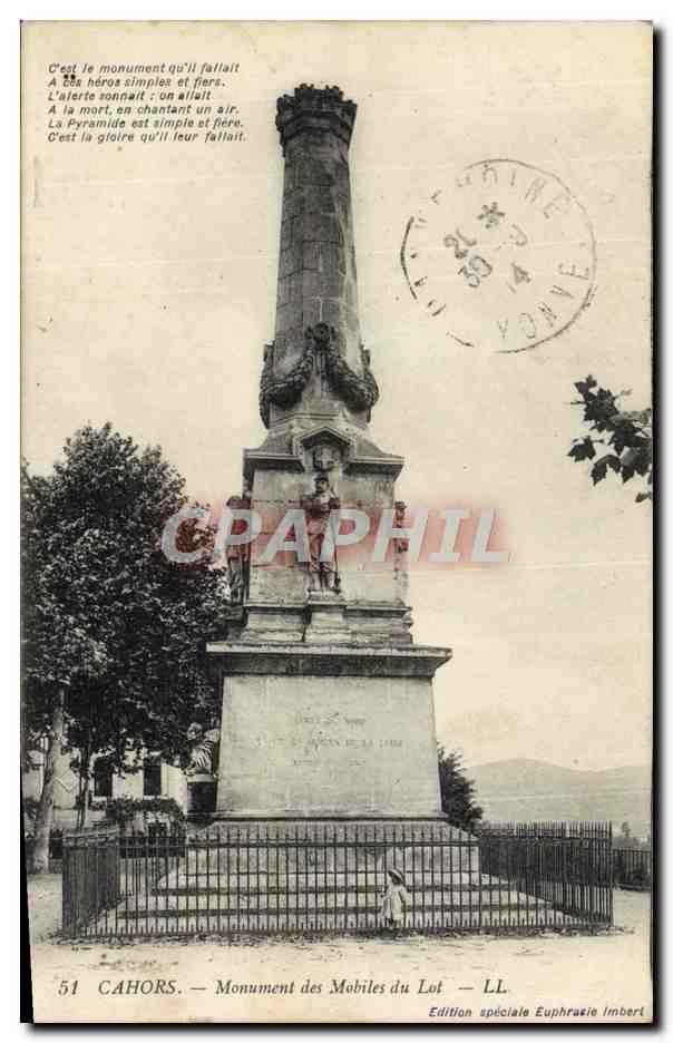 Cahors — Monument des Mobiles du Lot — Édition spéciale Euphrosine Imbert