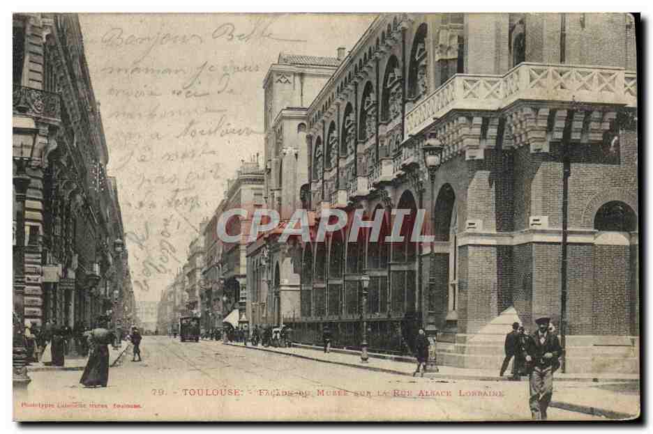 CPA Toulouse Facade du musee sur la Rue Alsace Lorraine