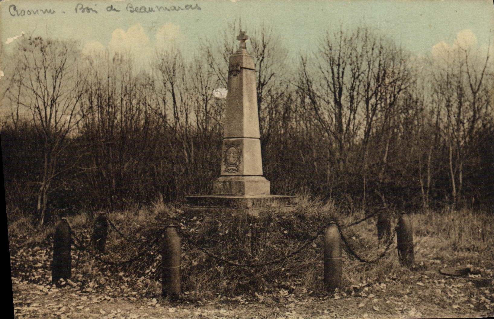CPA Chemin des Dames Monument du Bois de Beaumarais Militaria