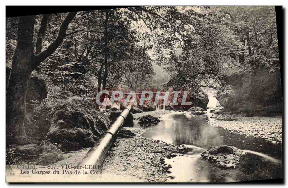 CPA Vic sur Cere Les Gorges du Pas de la Cere