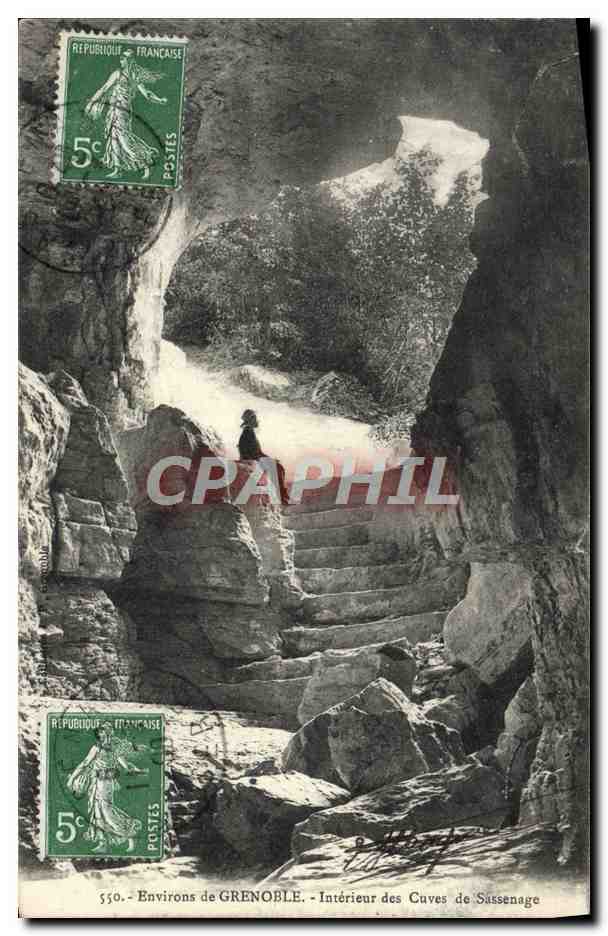 Environs de GRENOBLE — Intérieur des Caves de Sassenage — Éditeur non visible, n° de série 550