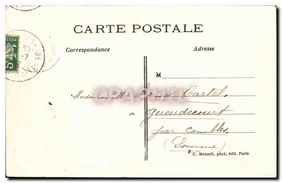Mantes — Bras de Seine à Dennemont — C. Malcuit, phot. édit. Paris — Reverso