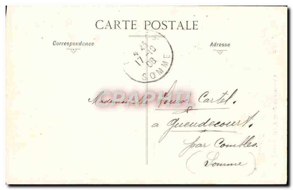 Arras — Cheminée du Salon de l'Hôtel-de-Ville — B. D., Roubaix — Rückseite